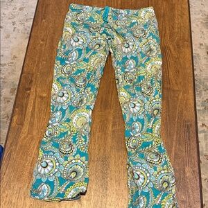 Vera Bradley Yellow and Teal Paisley Pajama Lounge Pants
